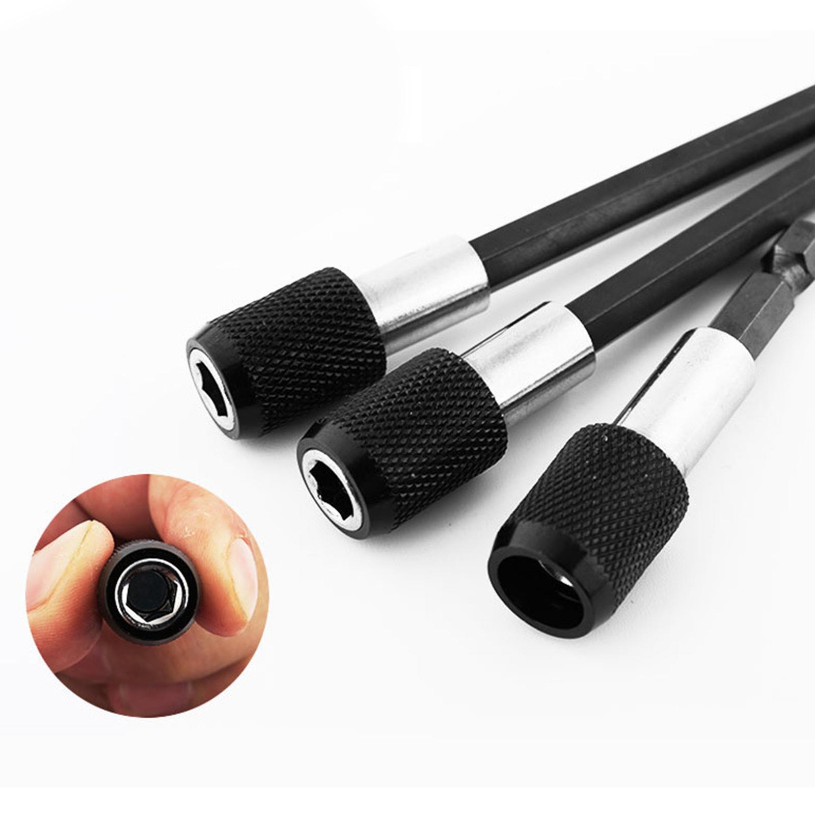3pcs/set Magnetic Screwdriver Bit Holder 2.5" 4" 6" Hex Shank 1/4-inch Quick Change Drill Bit Extension
