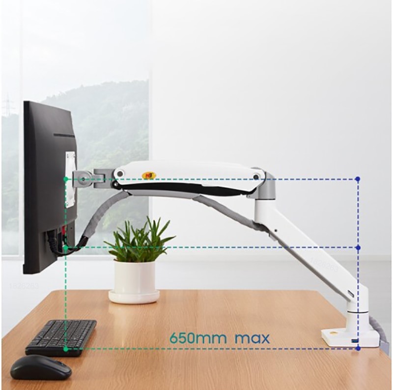 Giá đỡ màn hình máy tính siêu lớn F100A 22-35 inch, xoay 360 độ, tay dài, tích hợp USB 3.0, hàng Nhập Khẩu