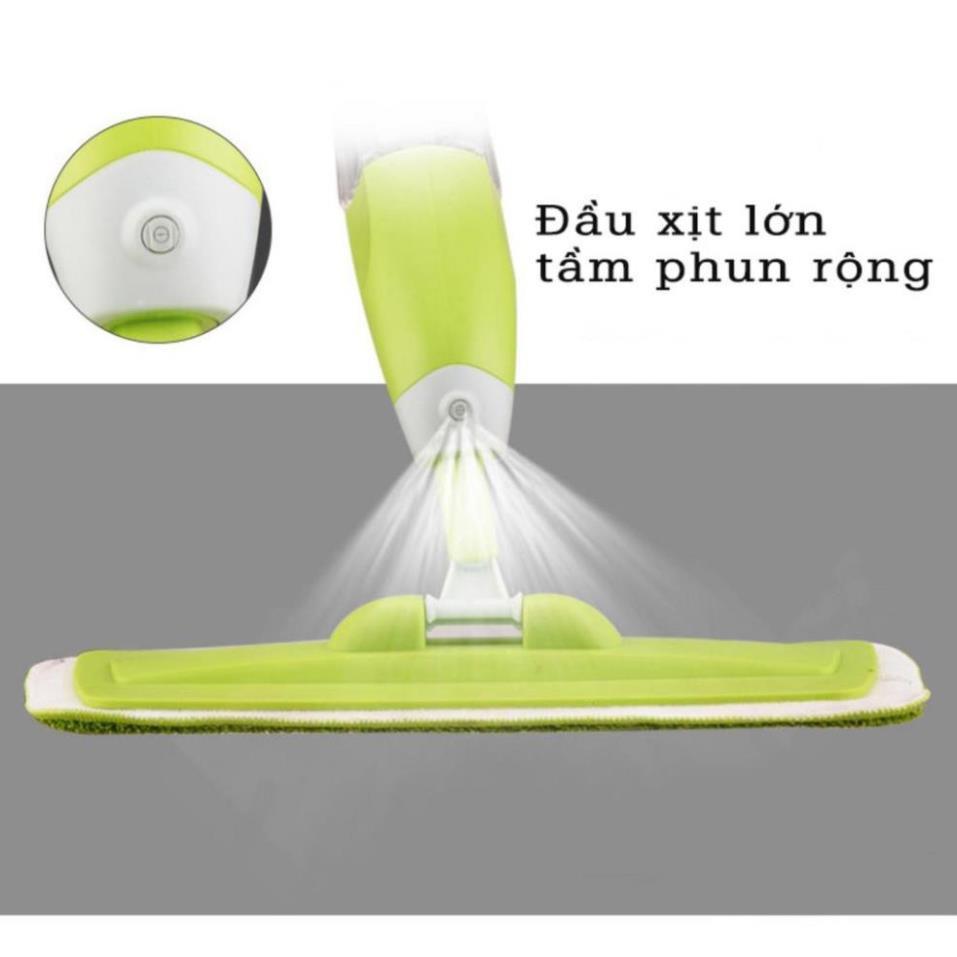 Cây Lau Nhà Kèm Bình Xịt Nước Thông Minh - Chổi lau nhà lau kính cán dài có bình xịt xoay 360
