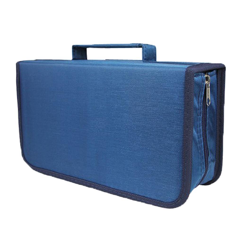 2Pcs CD DVD Case Game Disk Carrying Case Zipper Storage Bag for Office