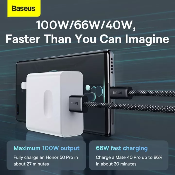 Cáp sạc nhanh 100W Baseus Dynamic Series Fast Charging Data Cable USB to Type-C- hàng chính hãng