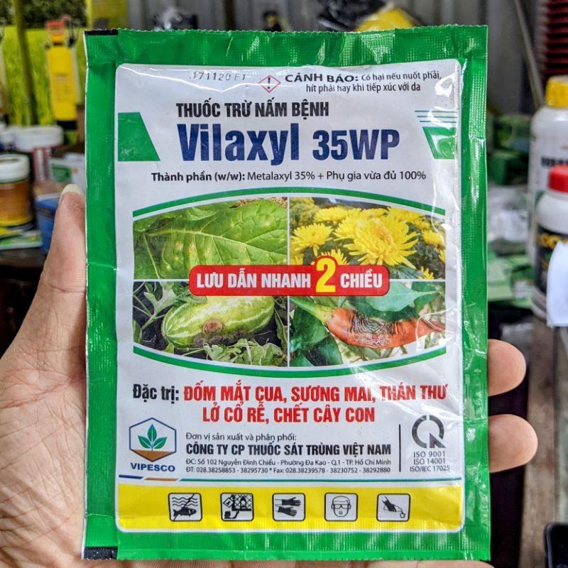 Thuốc trừ nấm bệnh Vilaxyl 35wp . Trị đốm lá, sương mai, lở cổ rễ, chết cây con