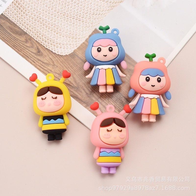Móc chìa khoá cute giá rẻ hình thú trái tim nhiều mẫu chỉ 7k