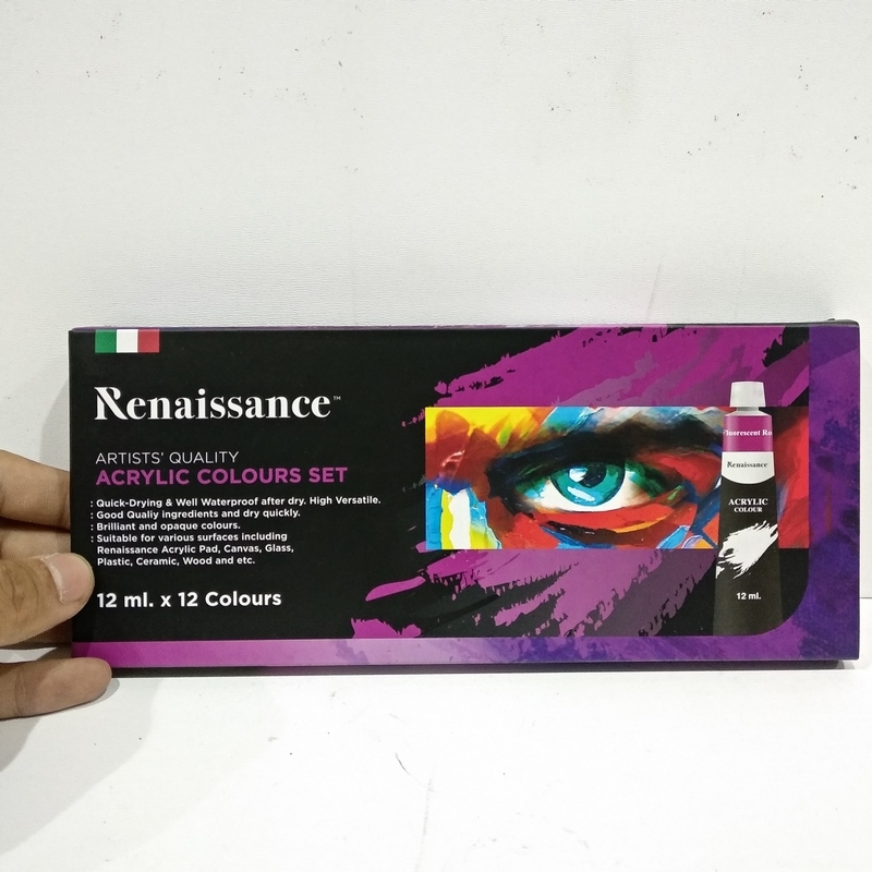 Bộ Màu Vẽ Renaissance Acrylic 12ml (12 Màu)