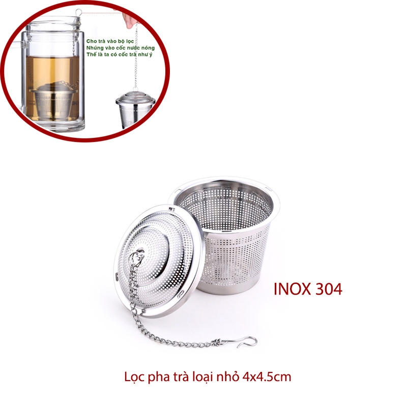 Bộ lọc pha trà đa năng bằng inox 304, hình trụ có nhiều kích cỡ