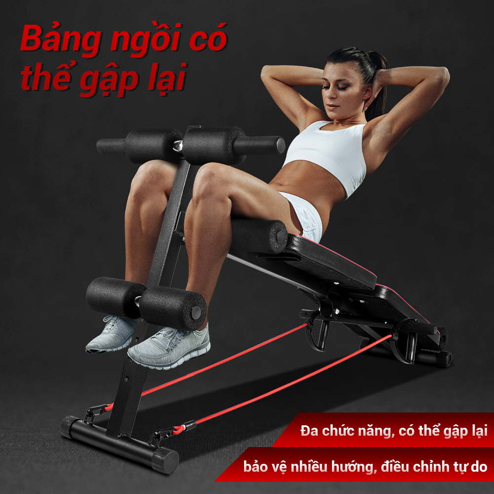 OneTwoFit Ghế tập có thể gập lại Ghế tập bụng đa chức năng Ghế tập bụng Thiết bị tập thể dục tại nhà Ghế tập bụng cong OT184