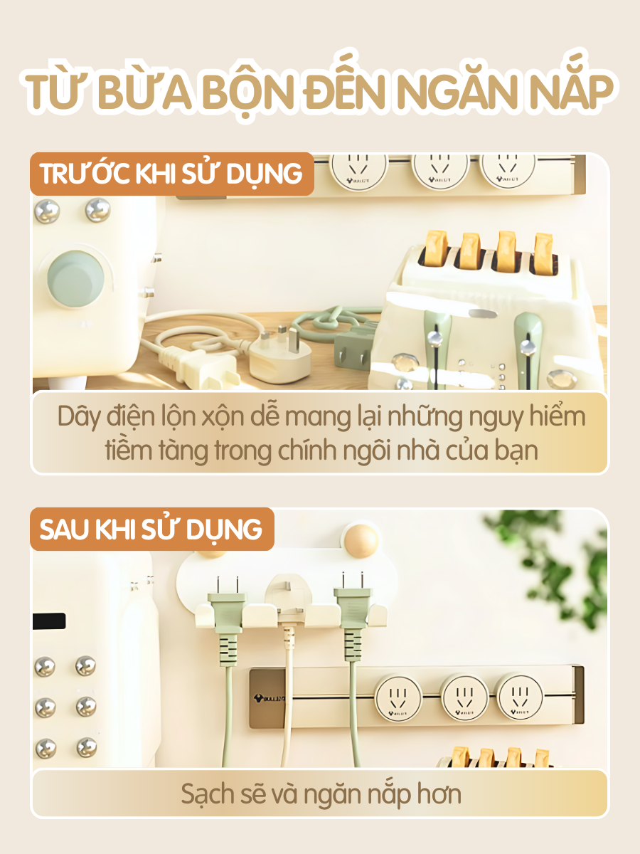 Móc treo nhà bếp Dola Home tối giản, phong cách Japandi, không cần khoan tường treo đồ nhà bếp,tiết kiệm không gian