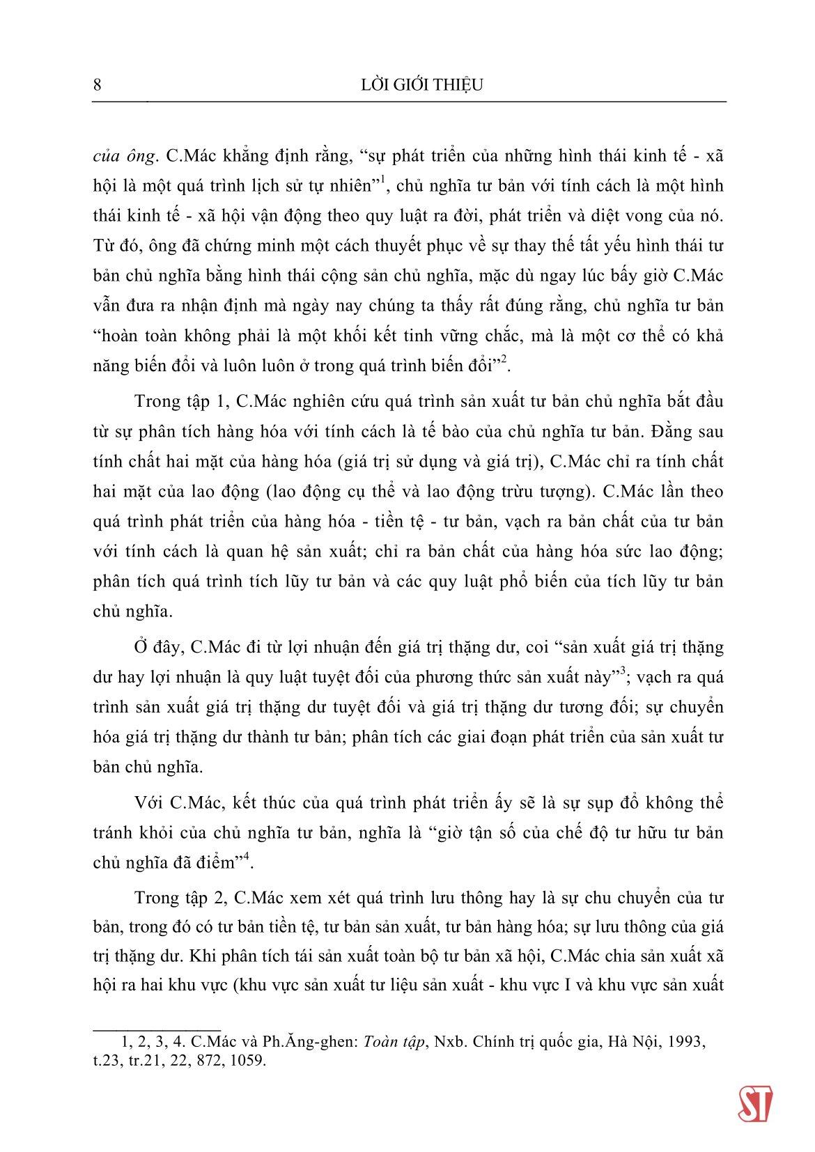 Tư Bản - Phê Phán Khoa Kinh Tế Chính Trị - Tập Thứ Hai - Quyển II: Quá Trình Lưu Thông Của Tư Bản