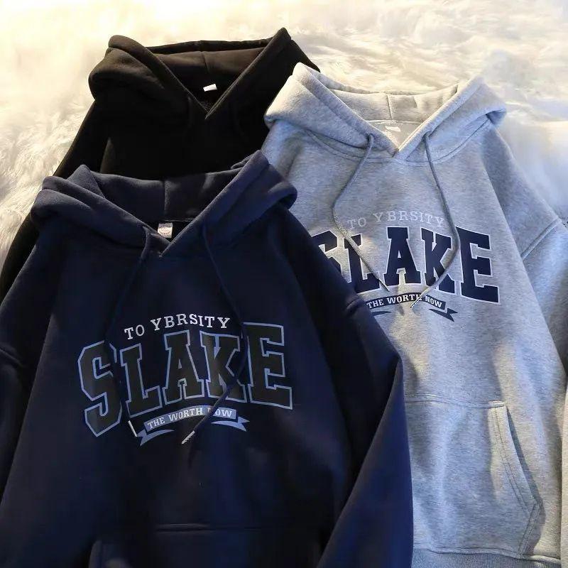 Áo Hoodie nam nữ Dáng Rộng in chữ SLAKE sành điệu