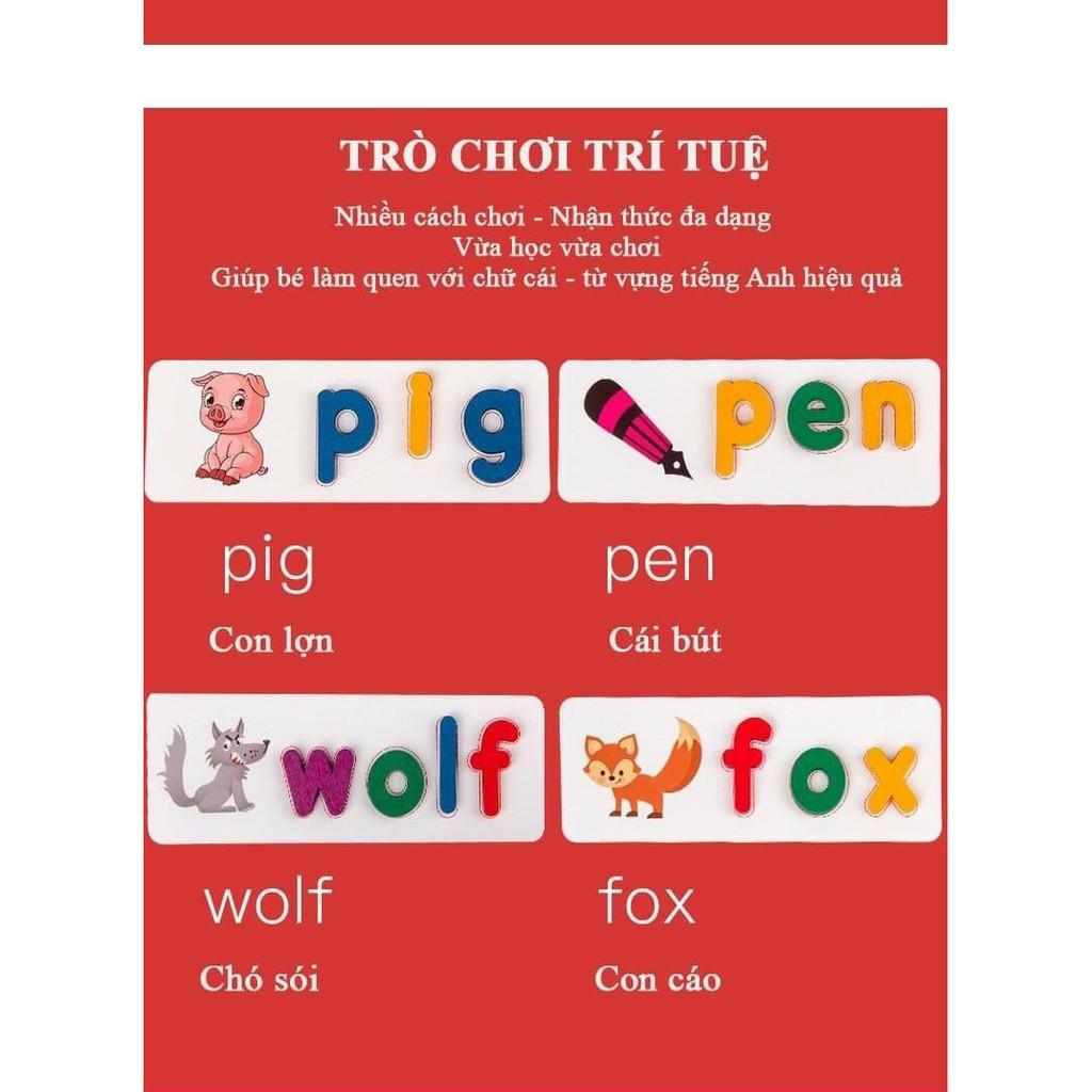 Spelling Game - Chữ Cái Tiếng Anh - Đồ Chơi Ghép Chữ Cho Bé Học Ghép Chữ Tiếng Anh - Hàng Việt Nam Chất Lượng Cao