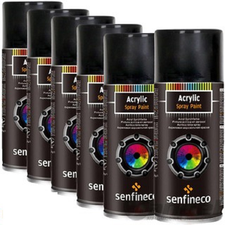 Sơn Đen Bóng SENFINECO 4039 Paint Acrylic Black Gloss 400ML/ Chai – HÀNG CHÍNH HÃNG 