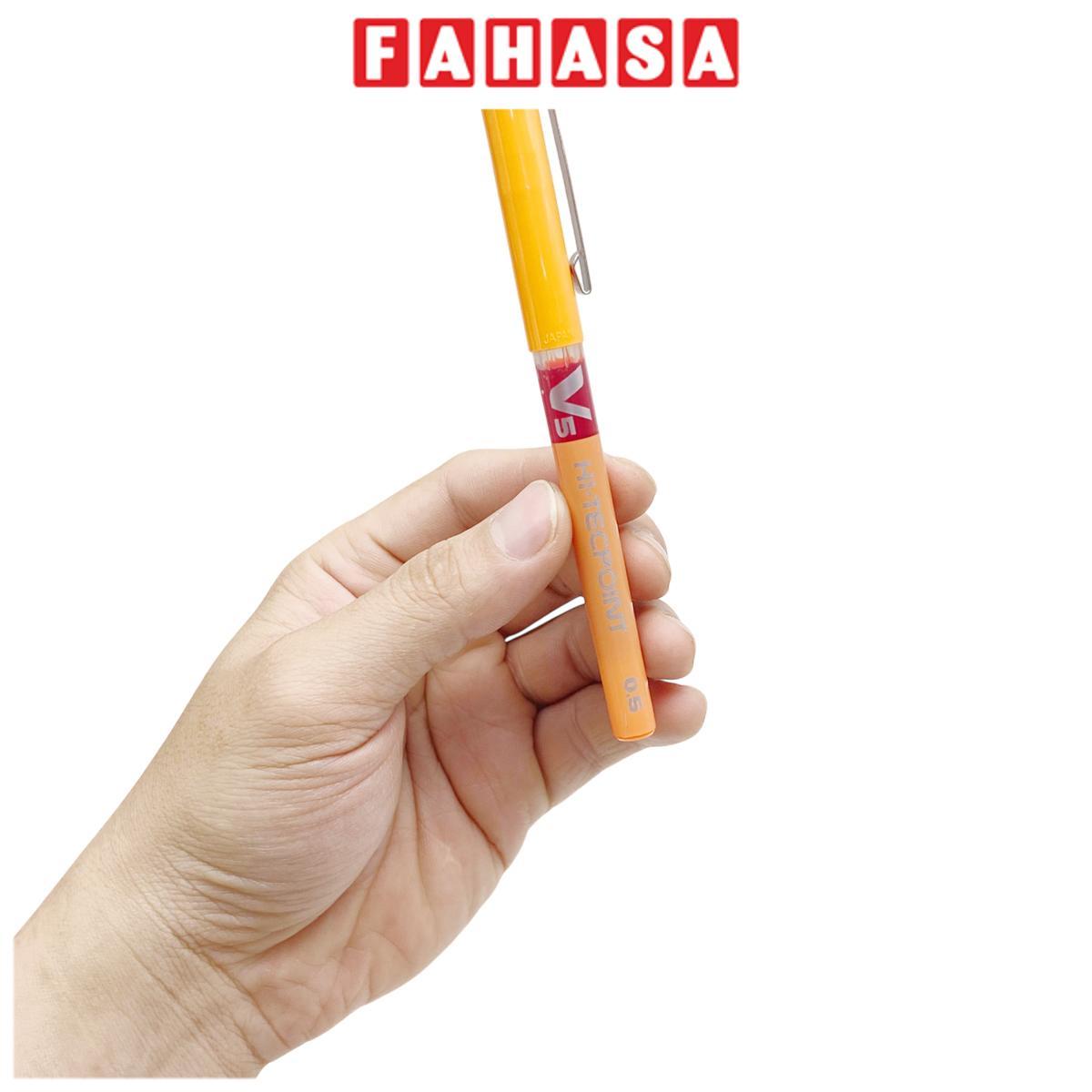 Bút Mực Nước Hi-Tech V5 0.5 mm - Pilot BX-V5-O - Mực Cam
