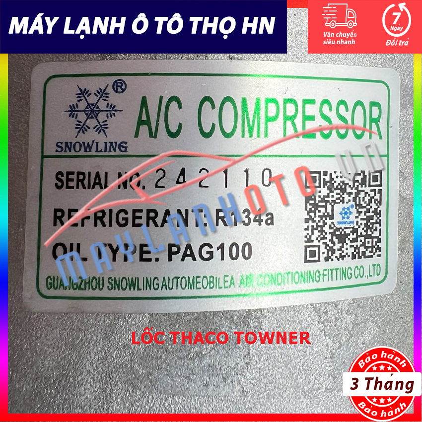 Lốc điều hòa  Thaco Towner hàng Trung Quốc
