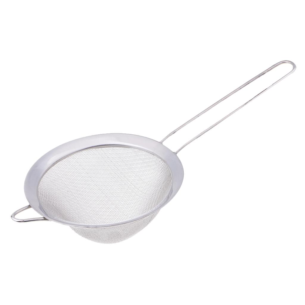 Stainless Steel Fine Mesh Strainer Bowl Drainer Sieve Colander Sifter 7/9/12/14/16/18cm