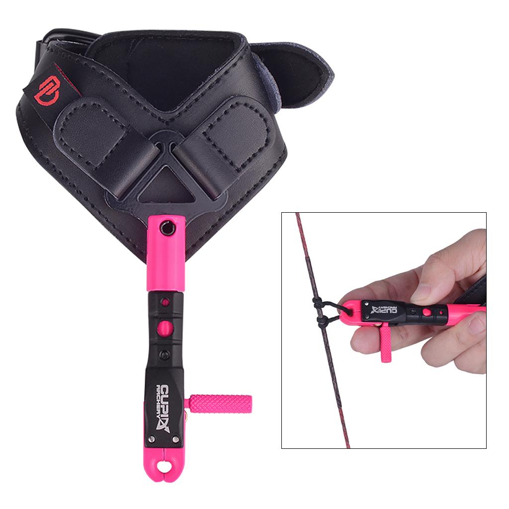 Archery Release Aid Buckle Adjutable Rotary for Archery Compound Bow Pink