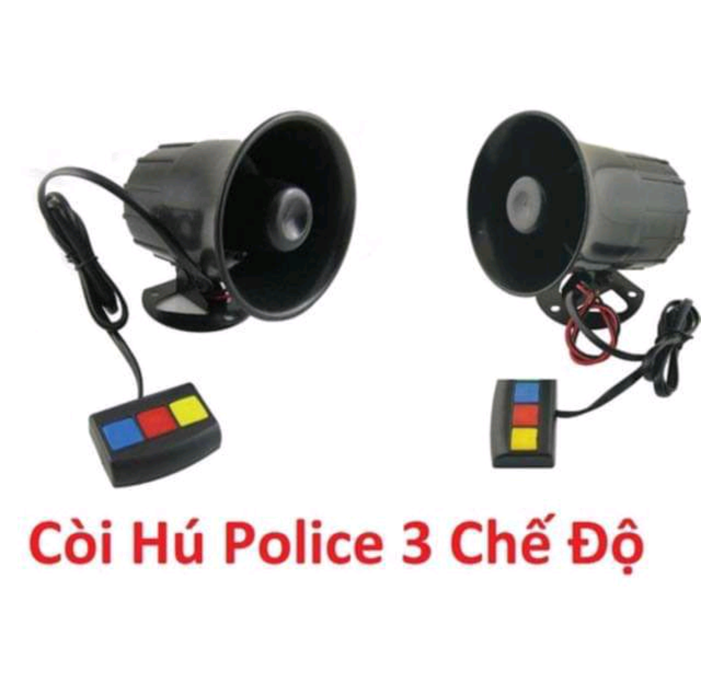 1 BỘ CÒI HÚ KIỂU CẢNH SÁT CÒI HÚ 3 CHẾ ĐỘ KÊU CỰC TO CỰC HAY LẮP CHO TẤT CẢ CÁC LOẠI XE MÁY XE HƠI ÔTÔ CỰC CHẤT ĐỒ CHƠI XE ĐỈNH CAO