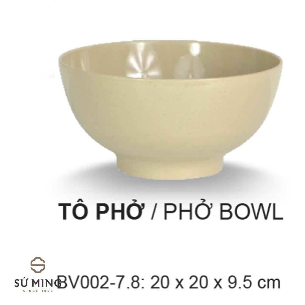 Bát Ăn Mì, Phở, Bún Nâu Đá Nhựa Melamine Cao Cấp Dùng Trong Nhà Hàng, Quán Ăn