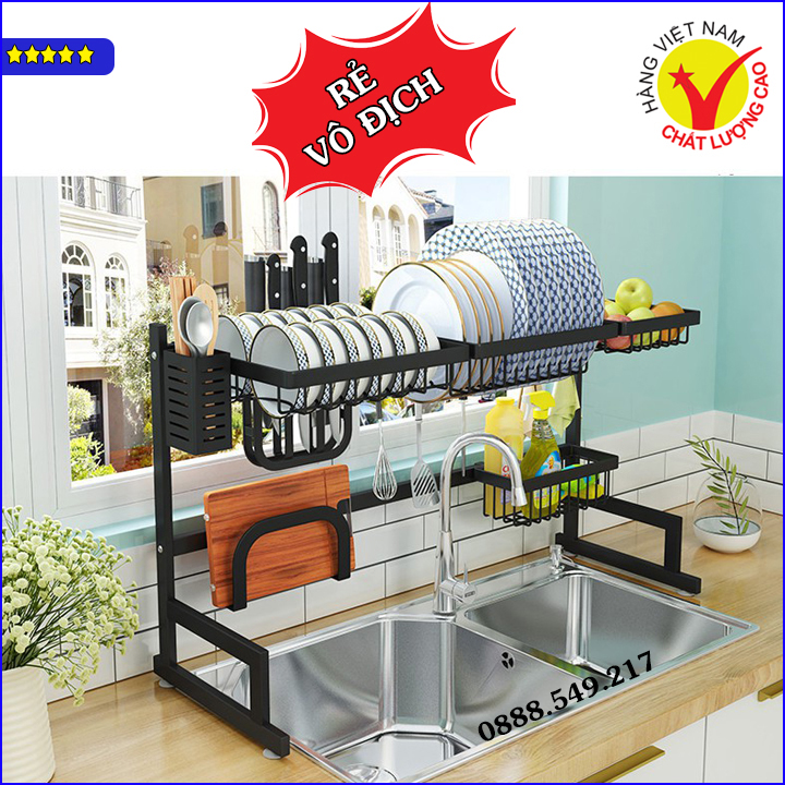 Kệ Úp Bát Đĩa .Kệ Úp Chén Đĩa 2 Tầng Đa Năng