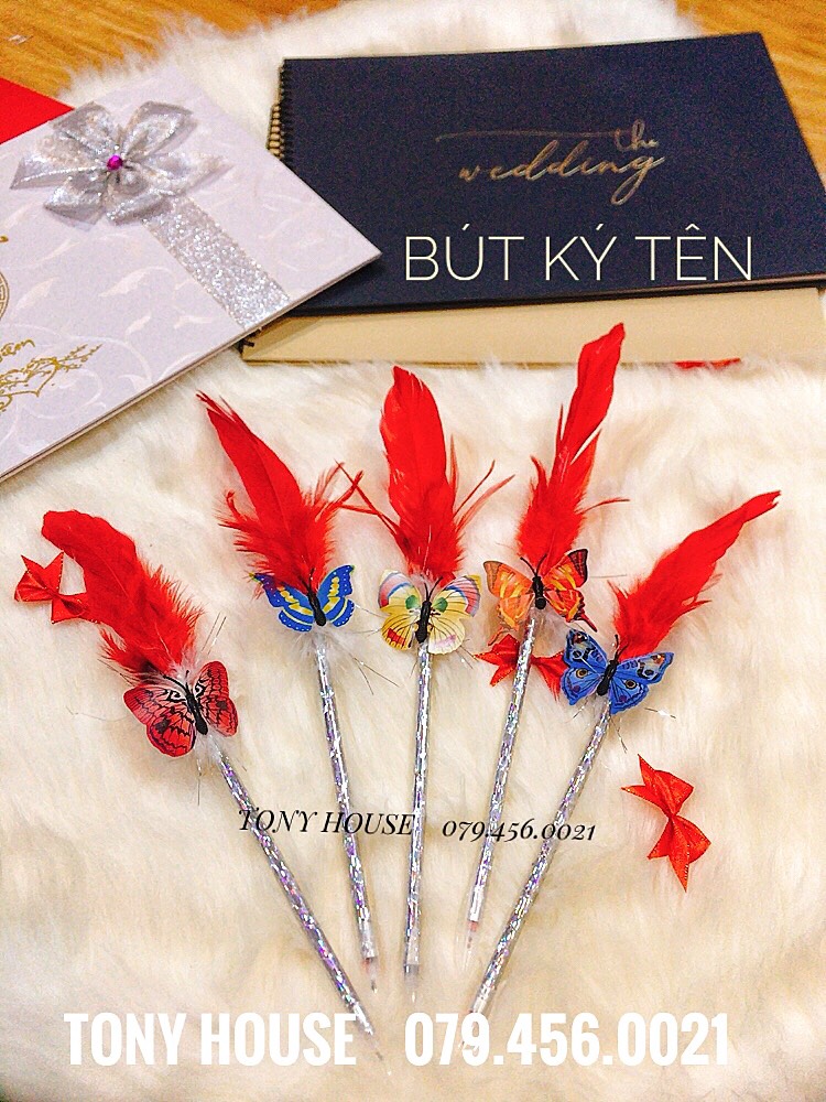 SỔ KÝ TÊN KHÁCH MỜI ĐÁM CƯỚI CAO CẤP & Bút ký tên - TONY HOUSE