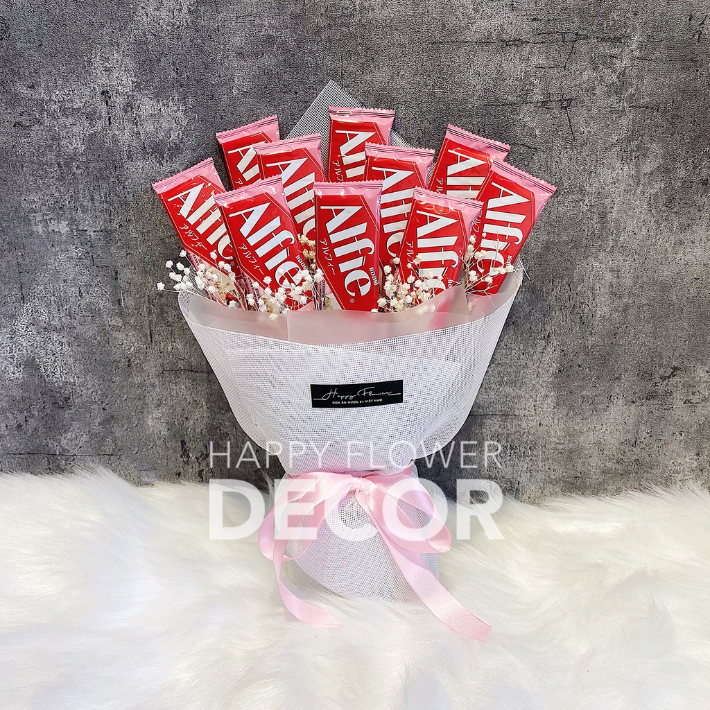 Bó hoa kẹo Chocolate Alfie thích hợp làm quà tặng người thân thương - Đóng gói bởi Happy Flower