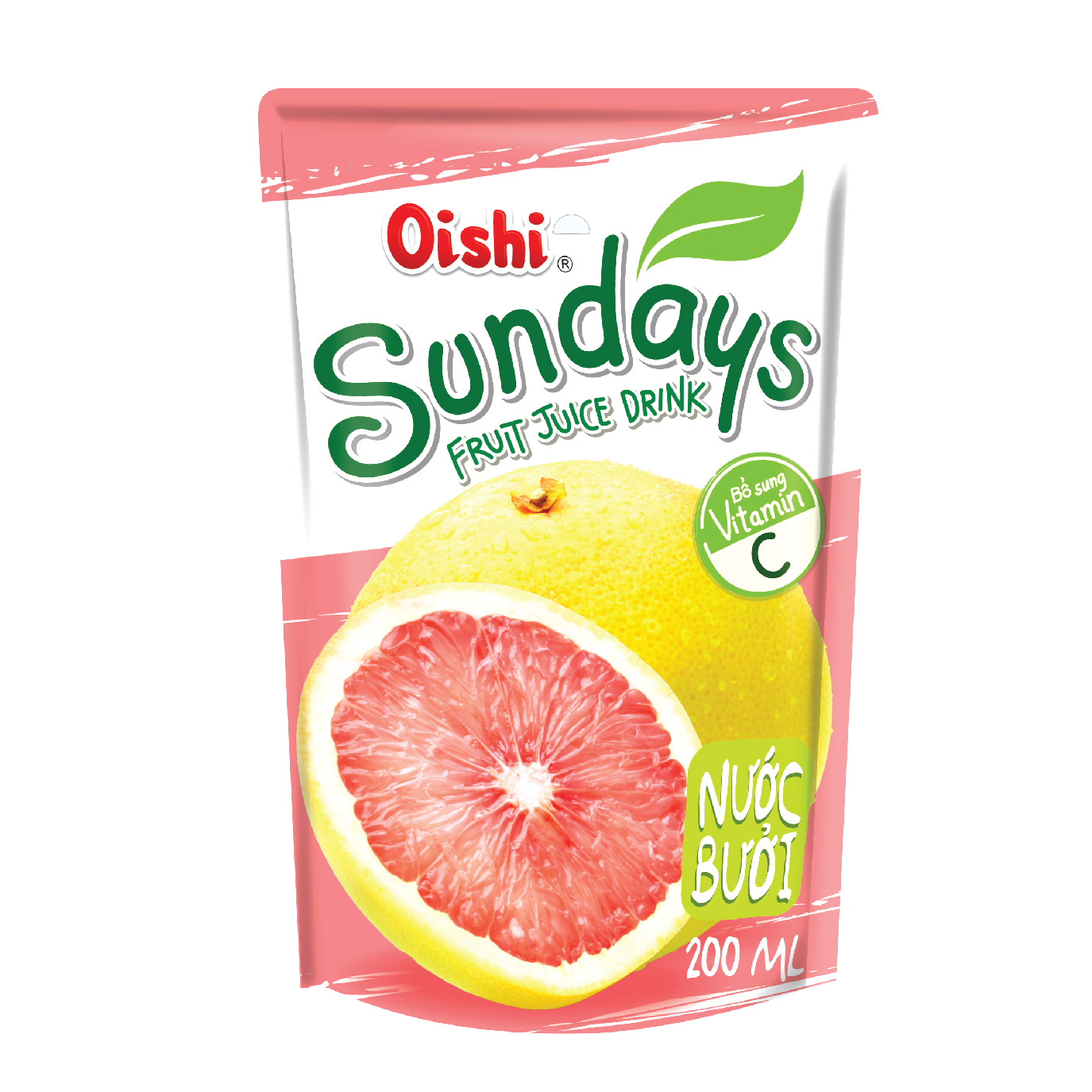 Combo 10 túi Oishi Nước Bưởi Sundays (190ml/túi)