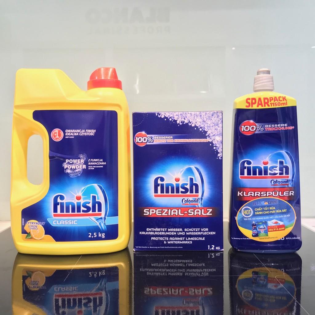 Combo Bột Finish 2.5kg + Muối Finish 1.2kg + Nước làm bóng Finish 1150ml