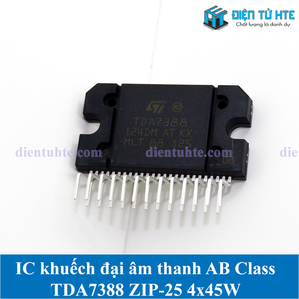 IC khuếch đại âm thanh Class AB TDA7388 ZIP-25 4x45W Mới