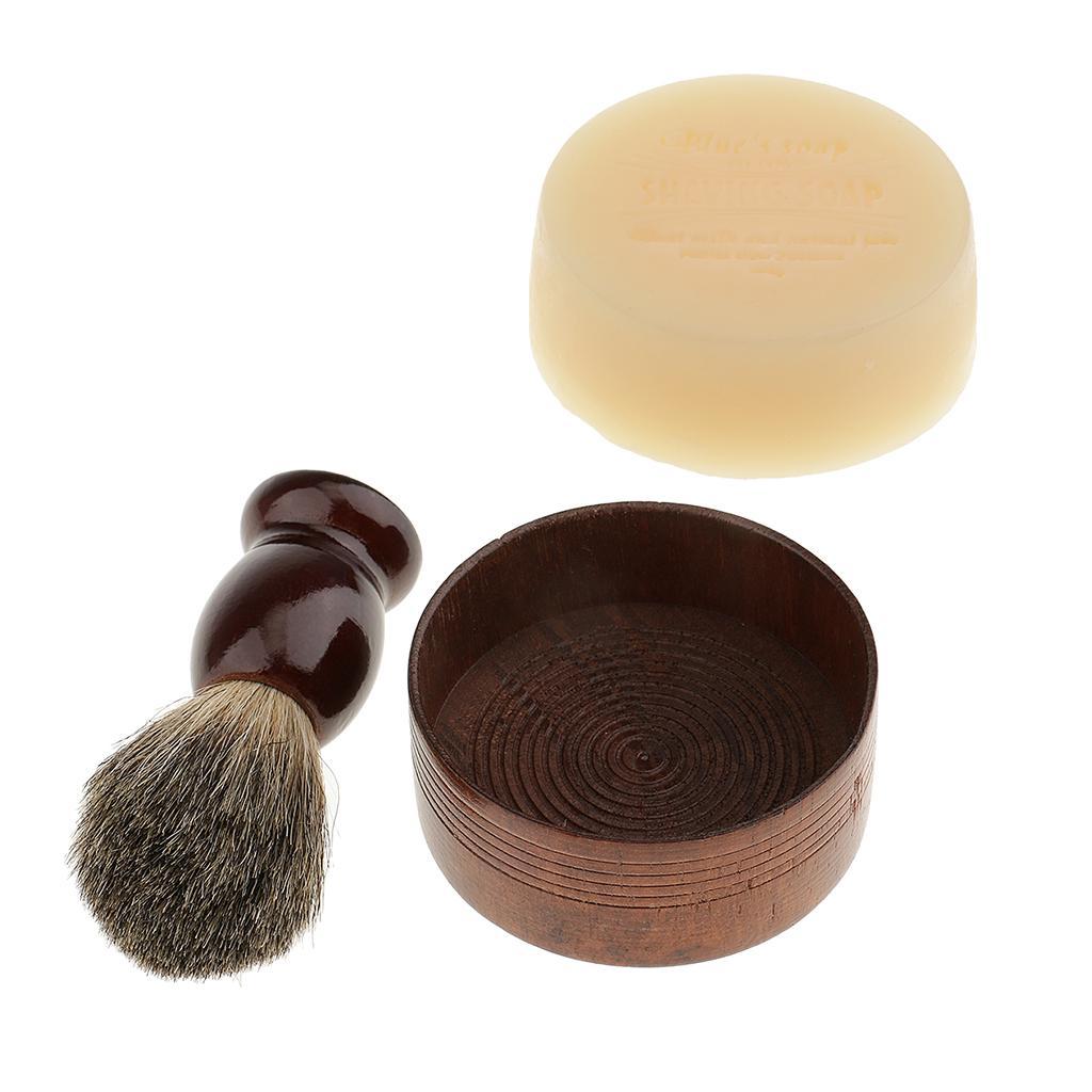 Shaving Bowl And Brush Set with Soap for Mens Beard Cleaning for Home Salon