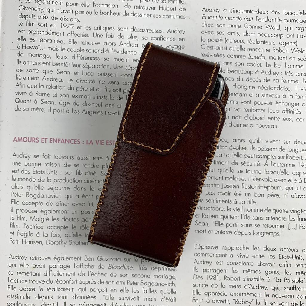 Bao da có nắp gập handmade dành cho điện thoại Nokia 6700 MC257 - màu nâu