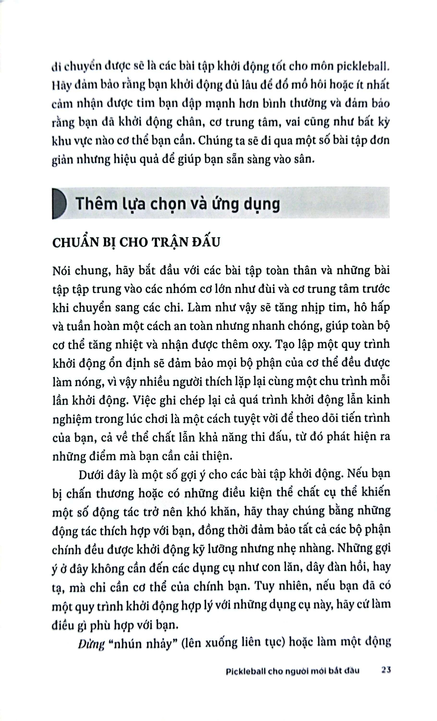 Sách - Pickleball Cho Người Mới Bắt Đầu