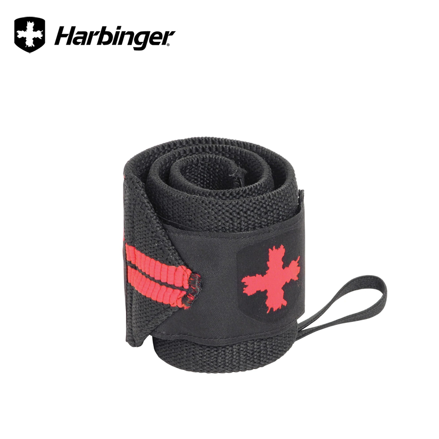 Dụng cụ hỗ trợ cổ tay Harbinger Red Line WristWraps_Black-Red