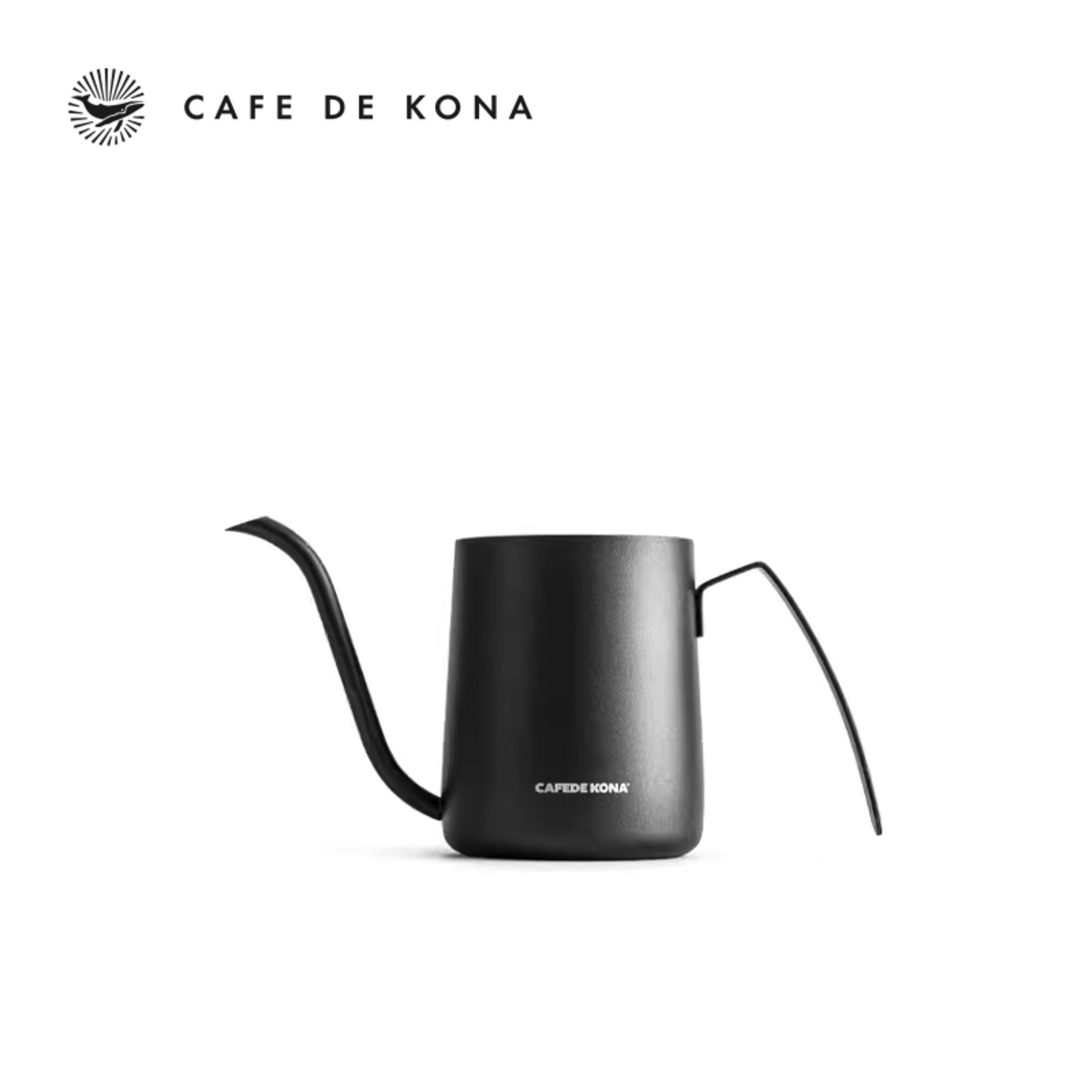 Ấm bình rót pha cà phê túi lọc phin giấy màu đen nhám CAFE DE KONA
