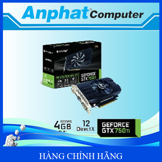 Card Màn Hình  VGA T-WOLF TW-GTX750Ti 4G D5 (GTX750Ti/4GB/GDDR5/128bit/HDMI-VGA-DVI/1Fan) – Hàng Chính Hãng
