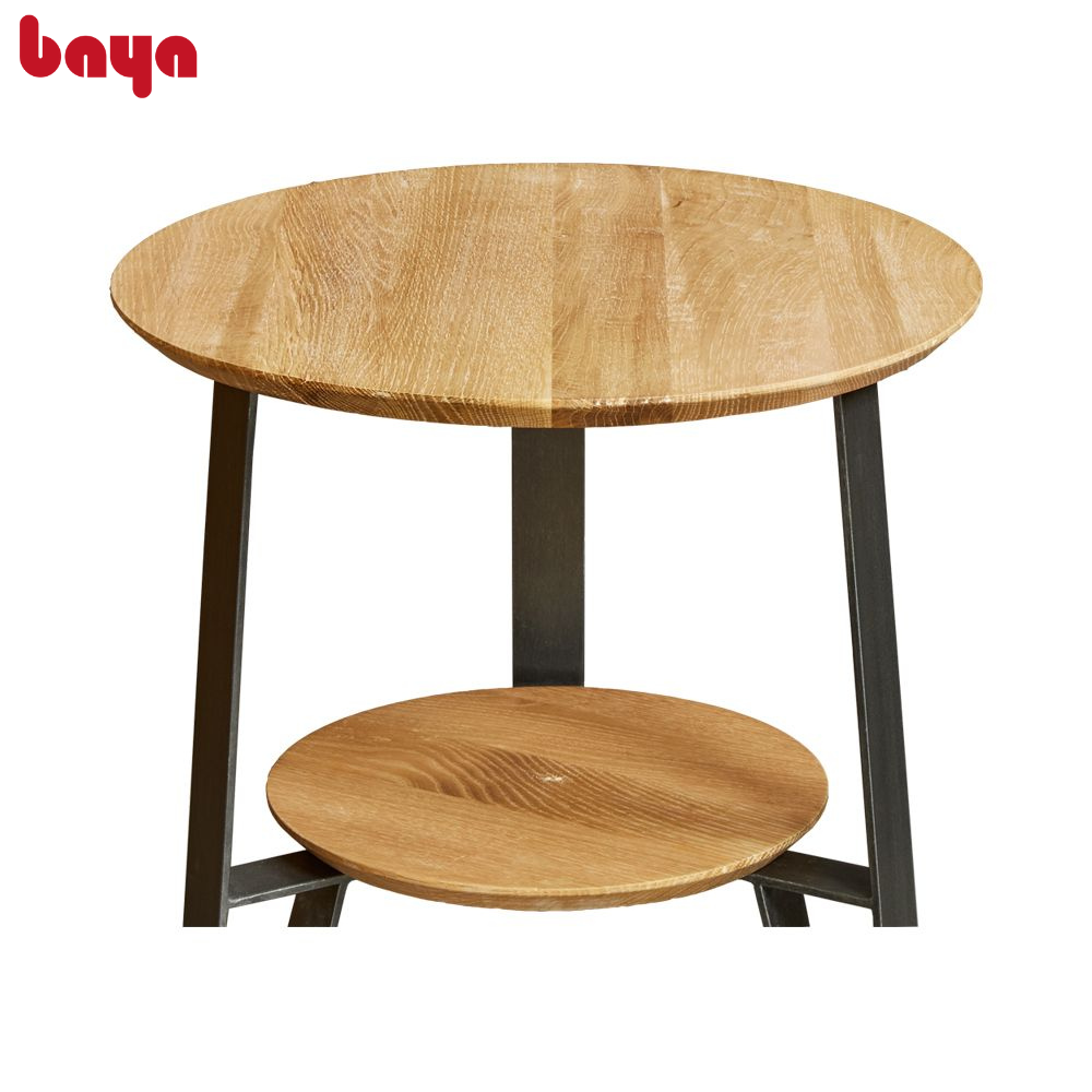 Bàn Góc BAYA CARINE Được Làm Từ Chất Liệu Gỗ MDF, Gỗ Sồi Veneer Cao Cấp Với Khung Sắt Sơn Tĩnh Điện Có Độ Bền Cao, Màu Sắc Trang Nhã, Sang Trọng 5277