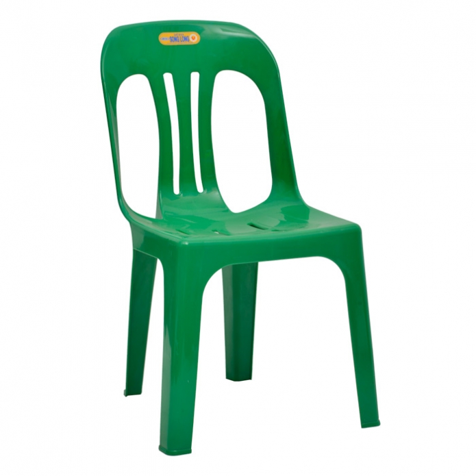 Ghế nhựa dầy dặn có tựa lưng Song Long- Cỡ trung