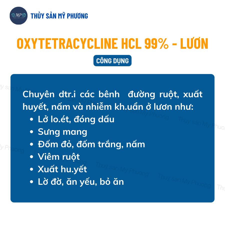 Oxytetracycline Hcl 99% ks lươn đóng dấu ghẻ lở nấm đốm trắng đỏ sưng mang xuất huyết viêm ruột không tiêu ăn yếu lờ đờ