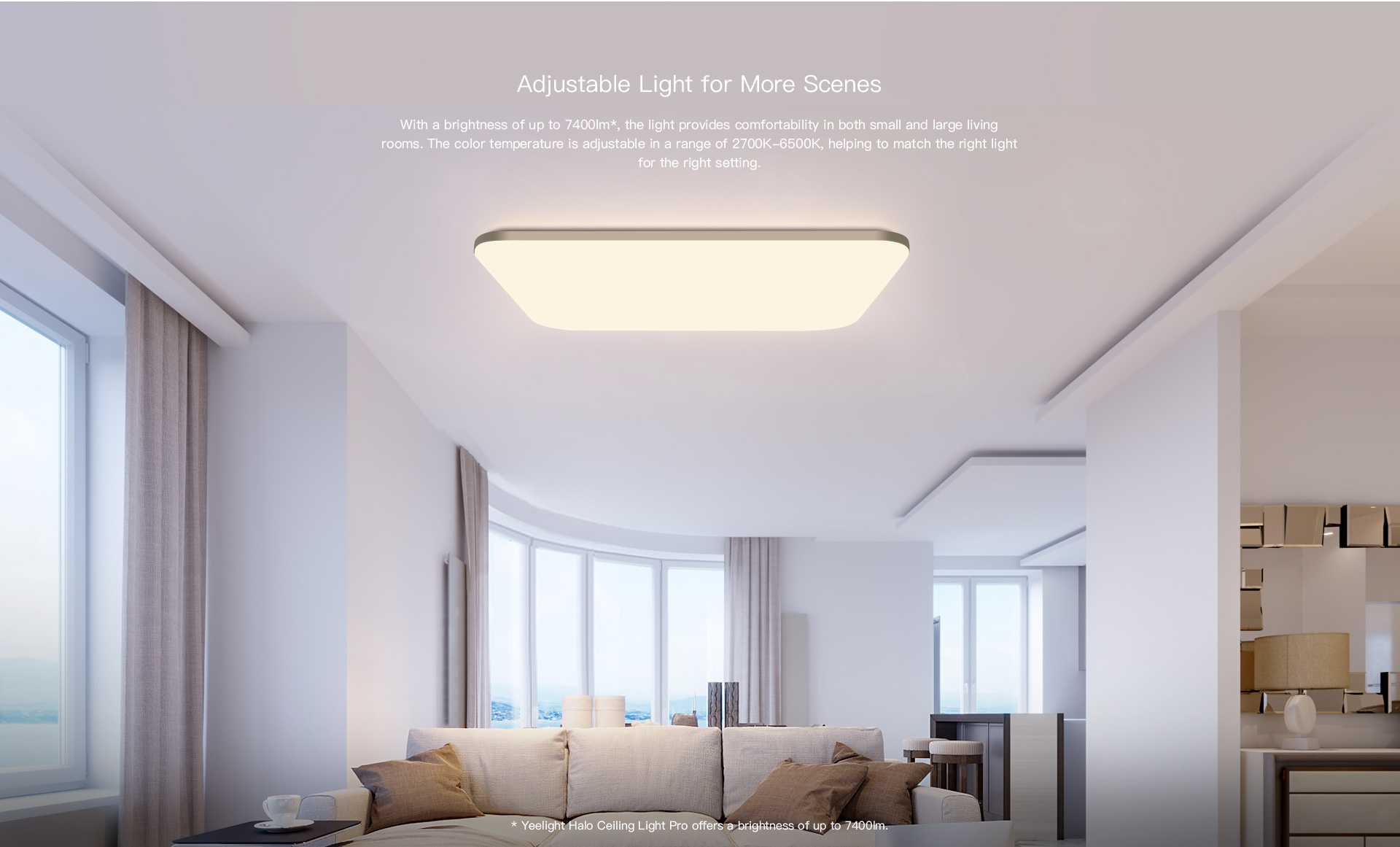 Hình ảnh ĐÈN LED ỐP TRẦN THÔNG MINH XIAOMI YEELIGHT HALO 2020, YLXD49YL, 930X630 MM, 100W, RGB 16 TRIỆU MÀU, HỖ TRỢ APPLE HOMEKIT