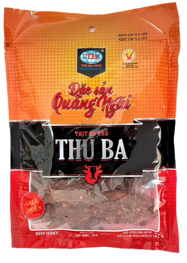 Combo 10 Gói Bò Khô Thu Ba (100g) - Tặng 1 Gói Bò Khô Thu Ba 50g