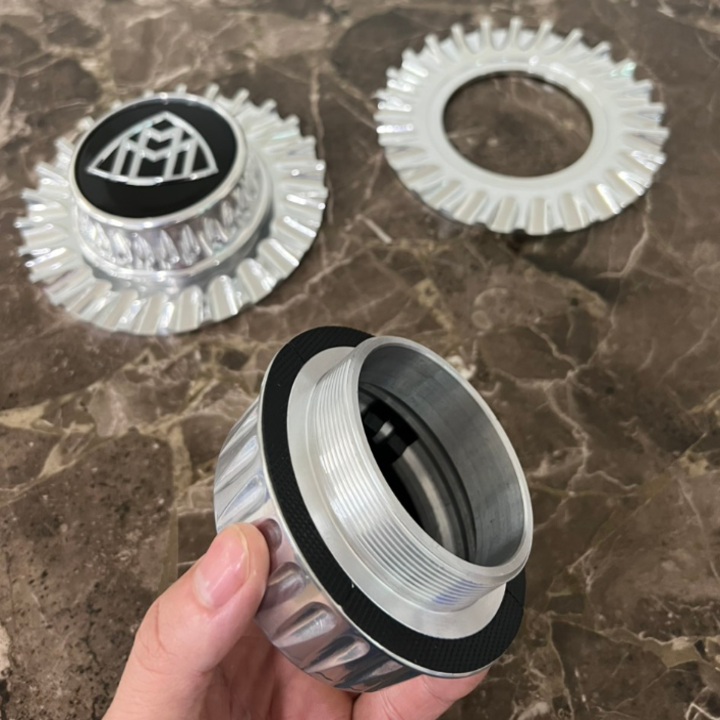 Logo chụp mâm, ốp lazang bánh xe ô tô Maybach BC-TY - Chất liệu hợp kim nhôm cao cấp