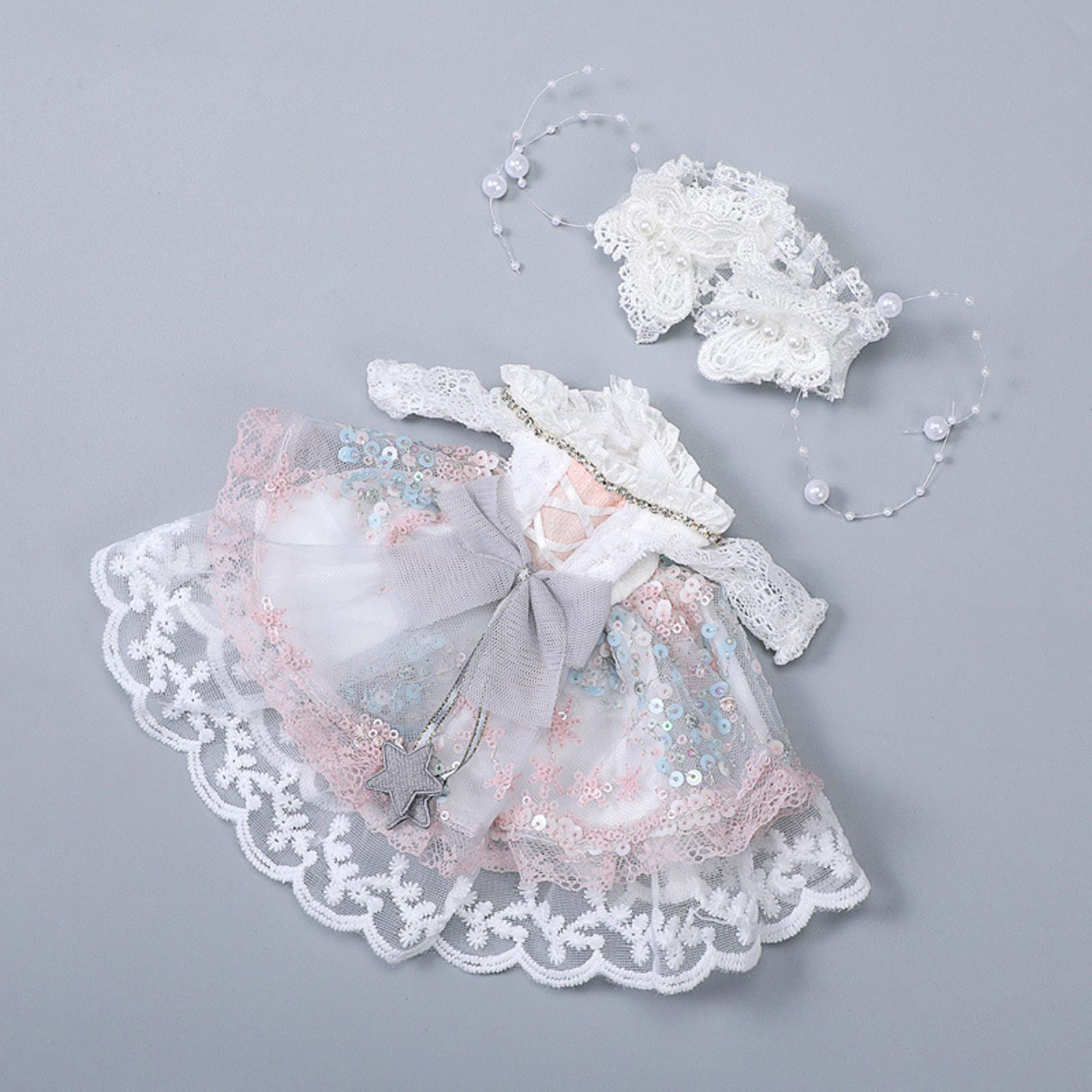 1/6 Doll Clothes Girl Doll Dress Outfits with Hair Accessories