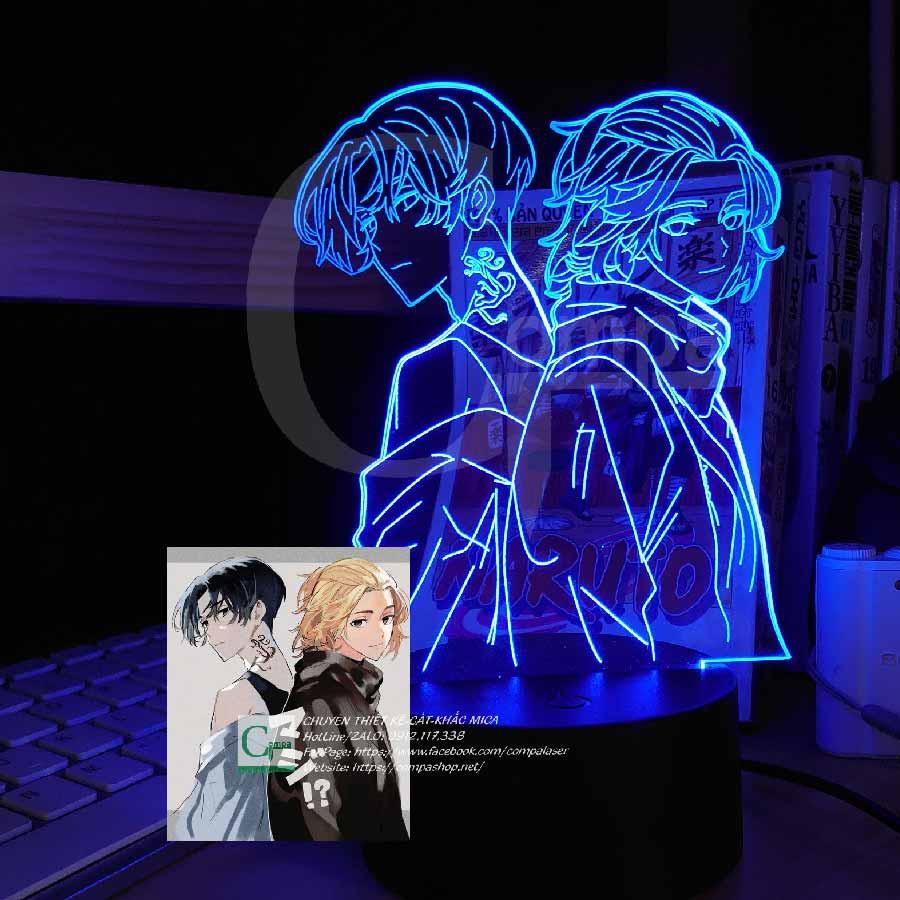 Đèn Ngủ Anime LED 3D Tokyo Revengers Manjiro Sano Type 01 ATKR0101 16 màu tùy chỉnh, quà tặng sinh nhật