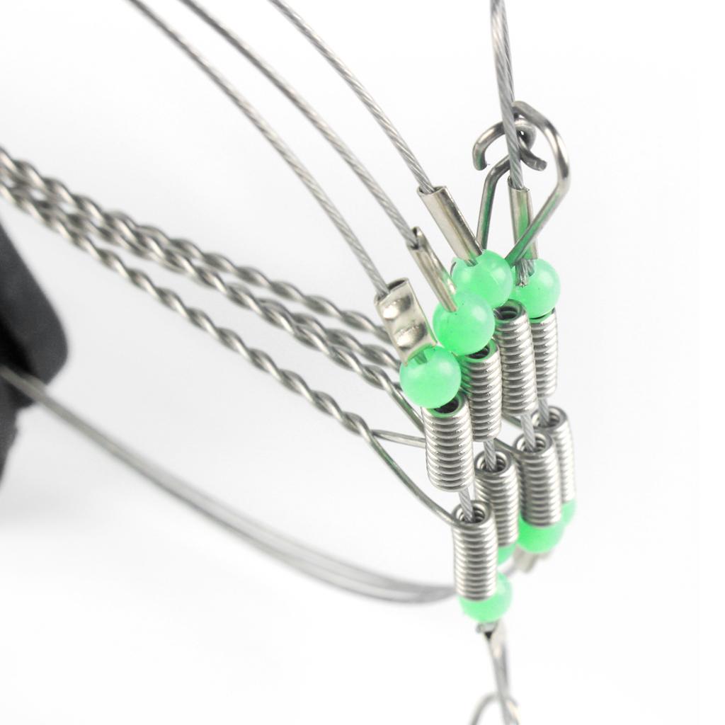 5   Pieces   Anti - Winding   Fishing   Swivel   String   Steel   Wire   Leader