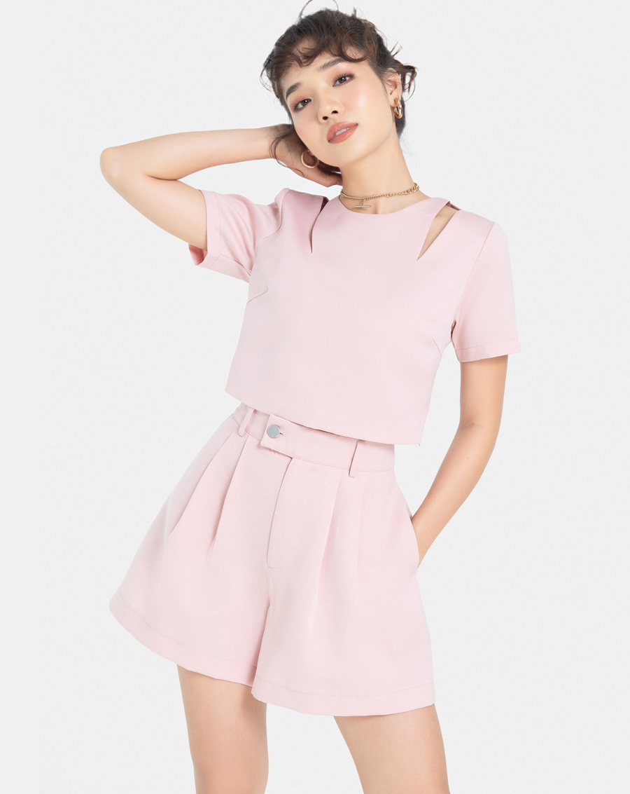 Quần Short Nữ Thời Trang JUNO Dáng Xoè Xếp Ly JNQSH014