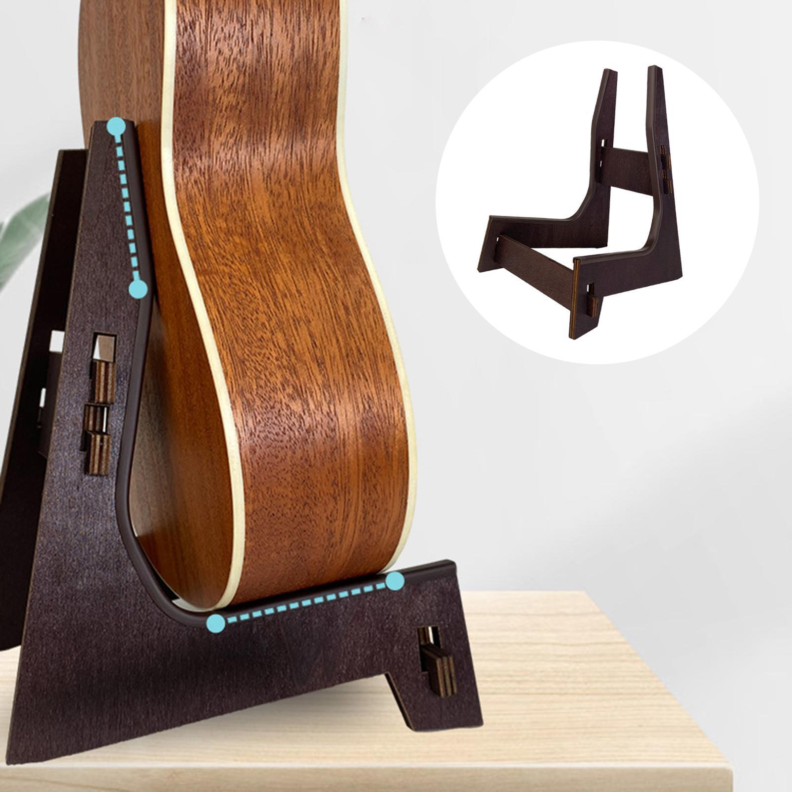 Wood Electric Guitar Floor Stand Ukulele Storage Rack Non Slip Guitar Support Stand for Ukulele Mandolin Bass Guitar Players Gifts Accessory