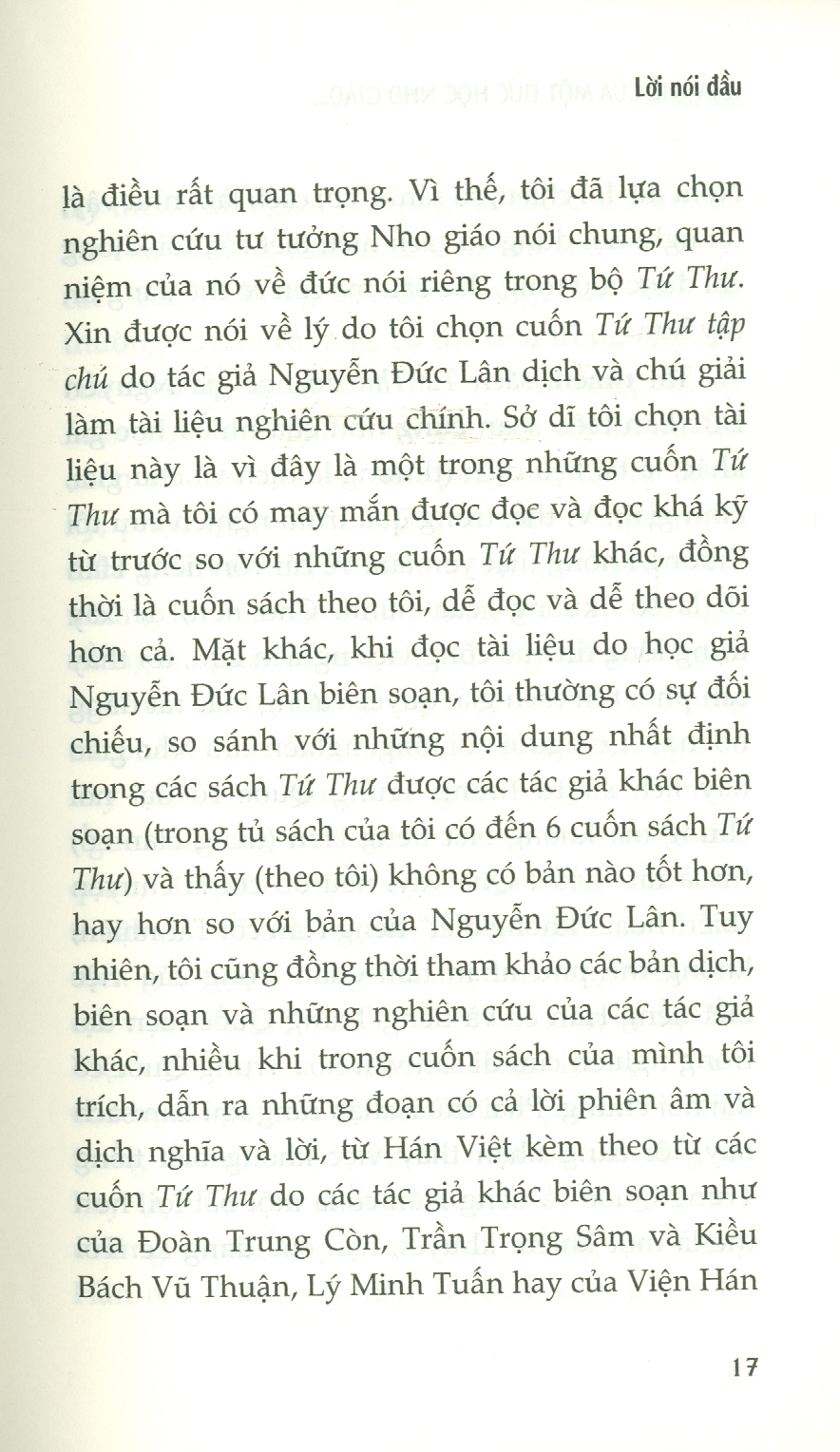 Khả Thể Của Một Đức Học Nho Giáo Trong Sách Tứ Thư