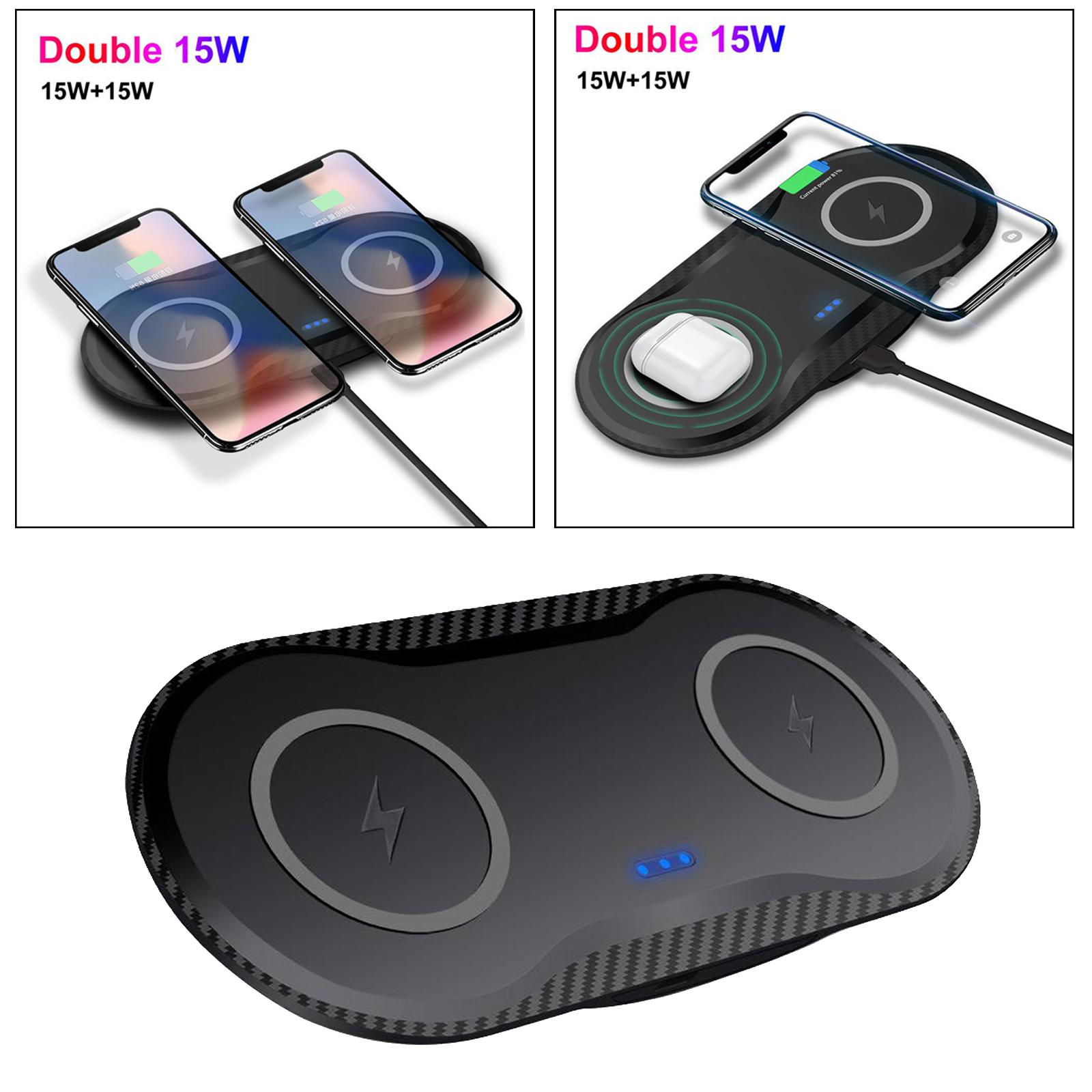 Wireless Charger Pad, Compatible iPhone 11 Pro Max, Xs Max, XR, 8 Plus, 15W Fast-Charging for Galaxy S20 S10 S9, Note 10 Note 9 Note 8