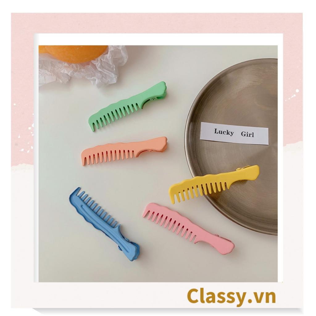 Kẹp tóc mái Classy kiểu dáng chiếc lược, màu sắc pastel nhẹ nhàng dành cho nữ PK1236
