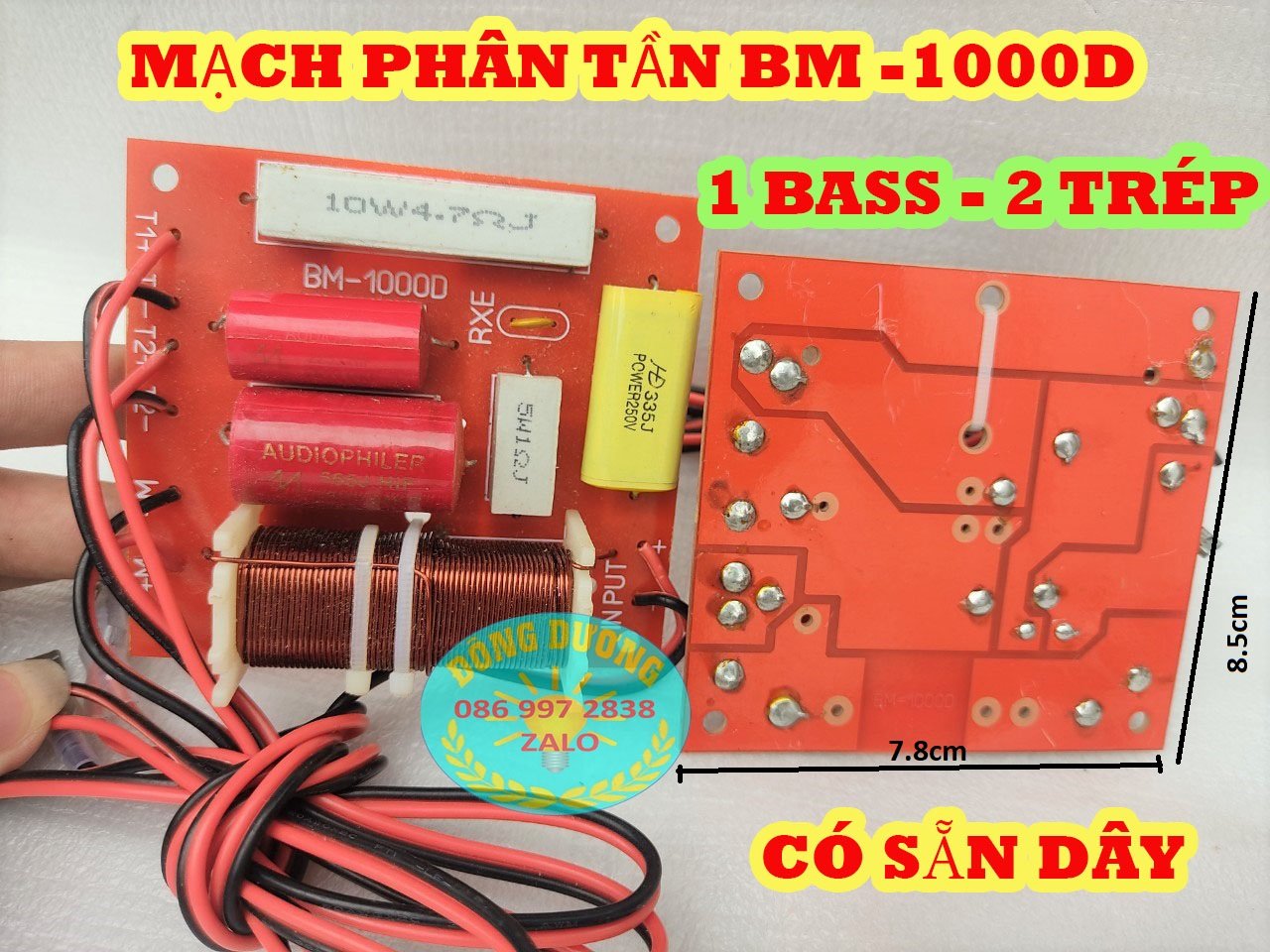 MẠCH PHÂN TẦN 3 LOA BM-1000D - LẮP 1 BASS VÀ  2 HOẶC 4 TRÉp