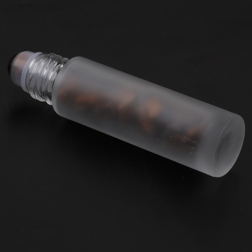 2X 10ml Empty Frosted Glass Perfume Roller Ball Bottles