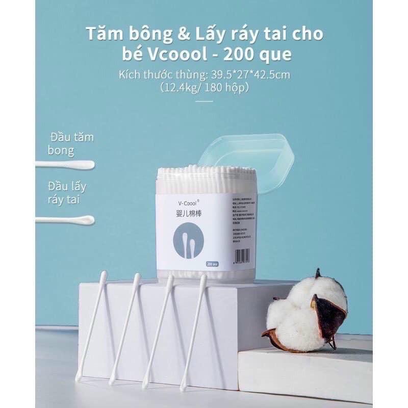 Tăm bông trẻ em Vcool, lõi giấy an toàn